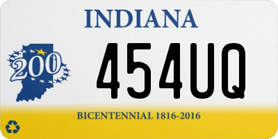 IN license plate 454UQ