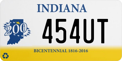 IN license plate 454UT