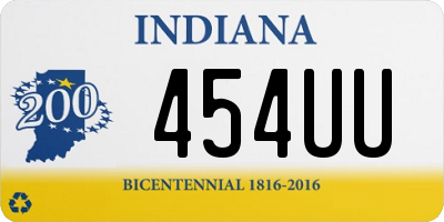 IN license plate 454UU