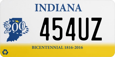 IN license plate 454UZ