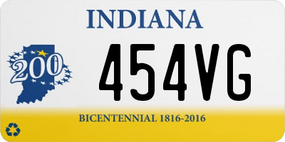 IN license plate 454VG