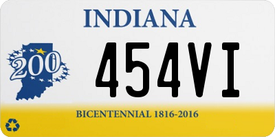 IN license plate 454VI