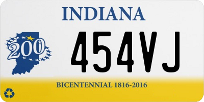 IN license plate 454VJ