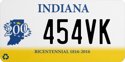 IN license plate 454VK