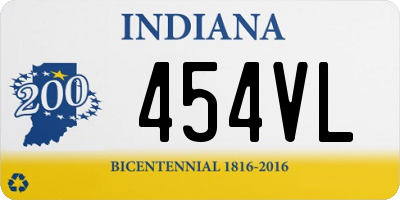 IN license plate 454VL