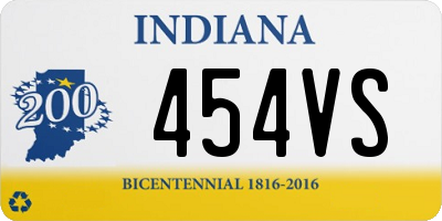 IN license plate 454VS
