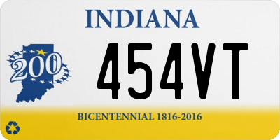 IN license plate 454VT