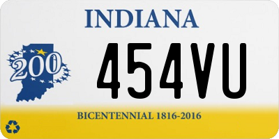 IN license plate 454VU