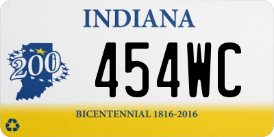 IN license plate 454WC