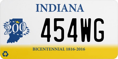 IN license plate 454WG