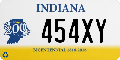 IN license plate 454XY