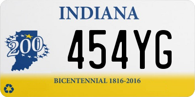 IN license plate 454YG