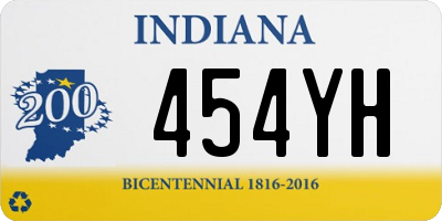 IN license plate 454YH