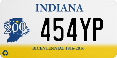 IN license plate 454YP