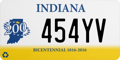 IN license plate 454YV