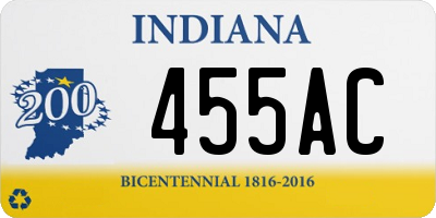 IN license plate 455AC