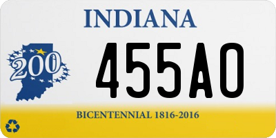 IN license plate 455AO