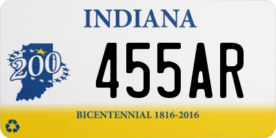 IN license plate 455AR