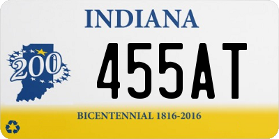 IN license plate 455AT