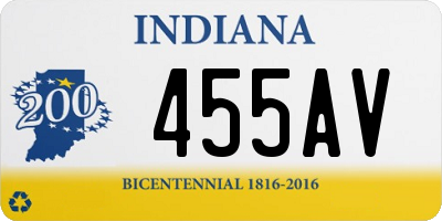 IN license plate 455AV