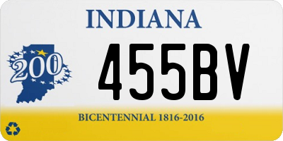 IN license plate 455BV