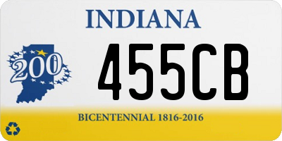 IN license plate 455CB