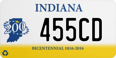 IN license plate 455CD