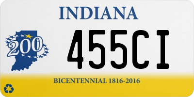 IN license plate 455CI