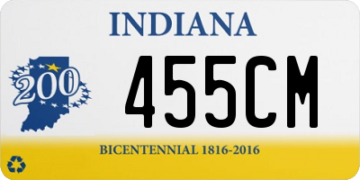 IN license plate 455CM