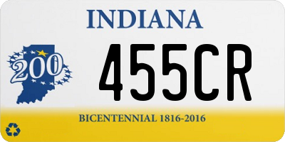 IN license plate 455CR