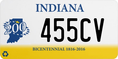 IN license plate 455CV