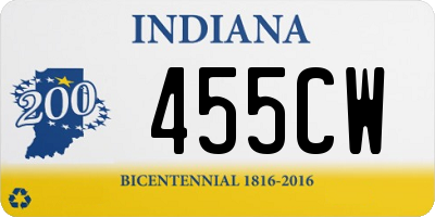 IN license plate 455CW