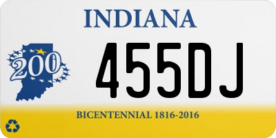 IN license plate 455DJ