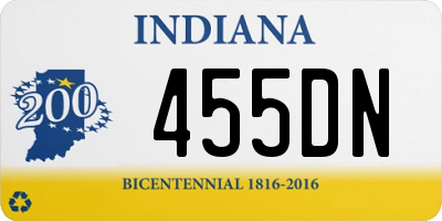 IN license plate 455DN