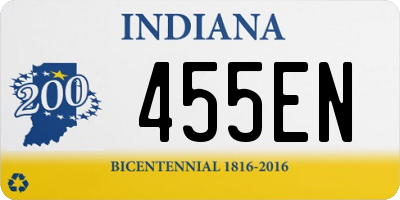 IN license plate 455EN