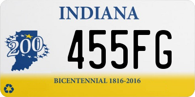 IN license plate 455FG