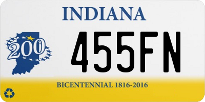 IN license plate 455FN