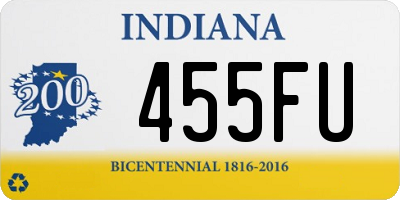 IN license plate 455FU