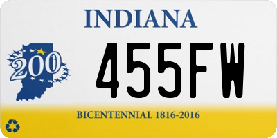 IN license plate 455FW