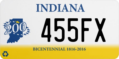 IN license plate 455FX