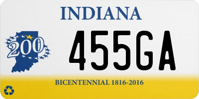 IN license plate 455GA