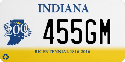 IN license plate 455GM