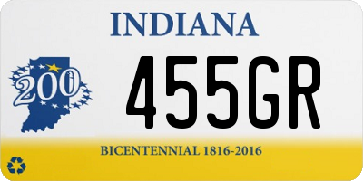 IN license plate 455GR