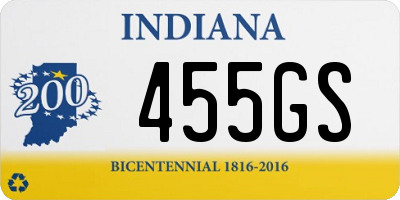 IN license plate 455GS