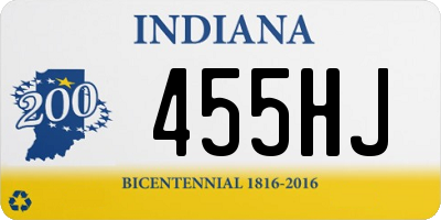 IN license plate 455HJ