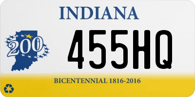 IN license plate 455HQ