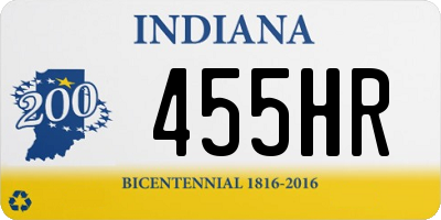IN license plate 455HR