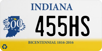 IN license plate 455HS