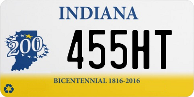 IN license plate 455HT