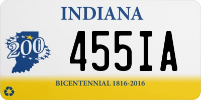 IN license plate 455IA